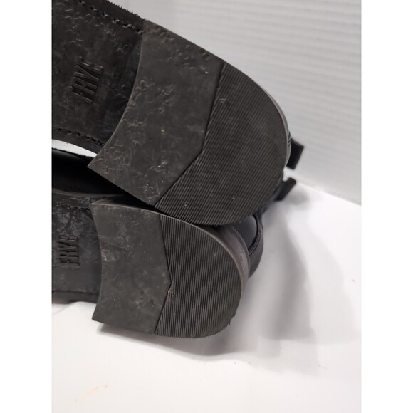 FRYE Womens Size 6B Black Leather Laces Ankle Fashion Western Boots Pre-owned - Picture 6 of 10
